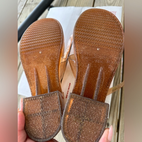 Light pink sparkle jelly sandals - Picture 5 of 7